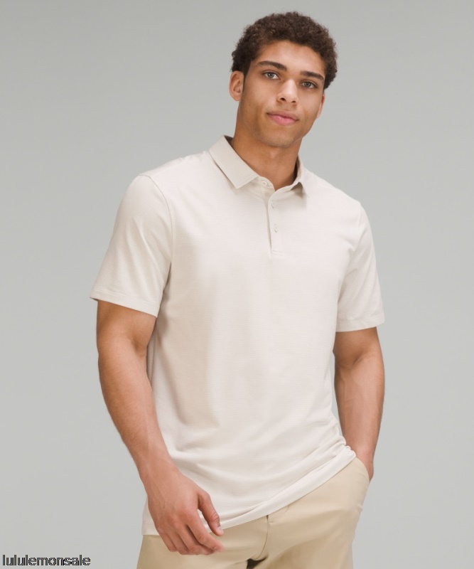 Lululemon Verkauf DELULU740 | White Opal Evolution Kurzarm Poloshirt
